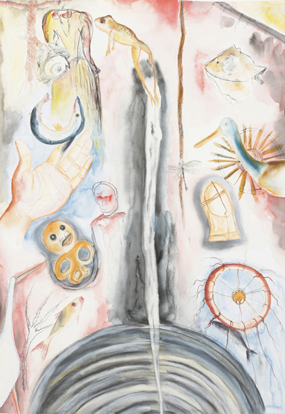 Sosa Joseph, Jump At, 2009, Watercolor and Pencil on paper, 50 x 70 cm